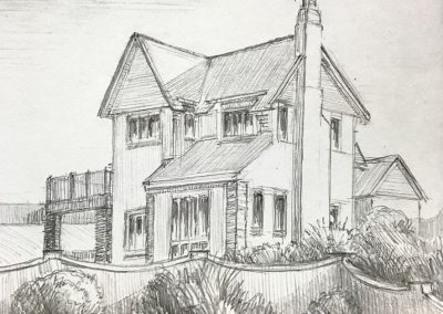 Westward, Pencil Sketch of House